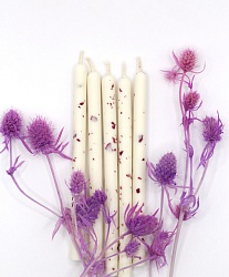Свечи натуральный воск "сухоцветы" 5шт.