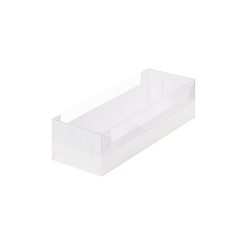 Коробка под рулет 30 см*11 см*8 см белая с пластиковой крышкой