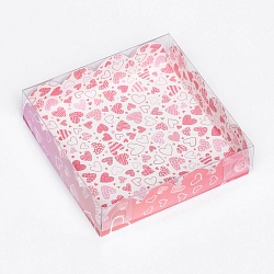 Коробка для пряников 12 см*12 см*3 см "Сердца"