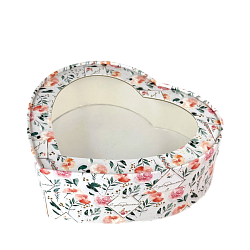 Коробка для зефира 21,5 см*18 см*5,5 см сердце, розы